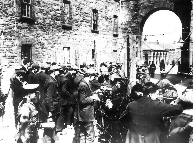 Prisoners held in Richmond Barracks.